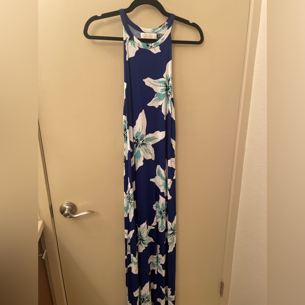 Ava Sky/Fighting Eel Maxi Dress Ginger in Tiger Lily